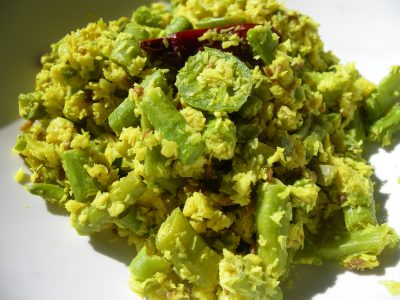 beans with coconut