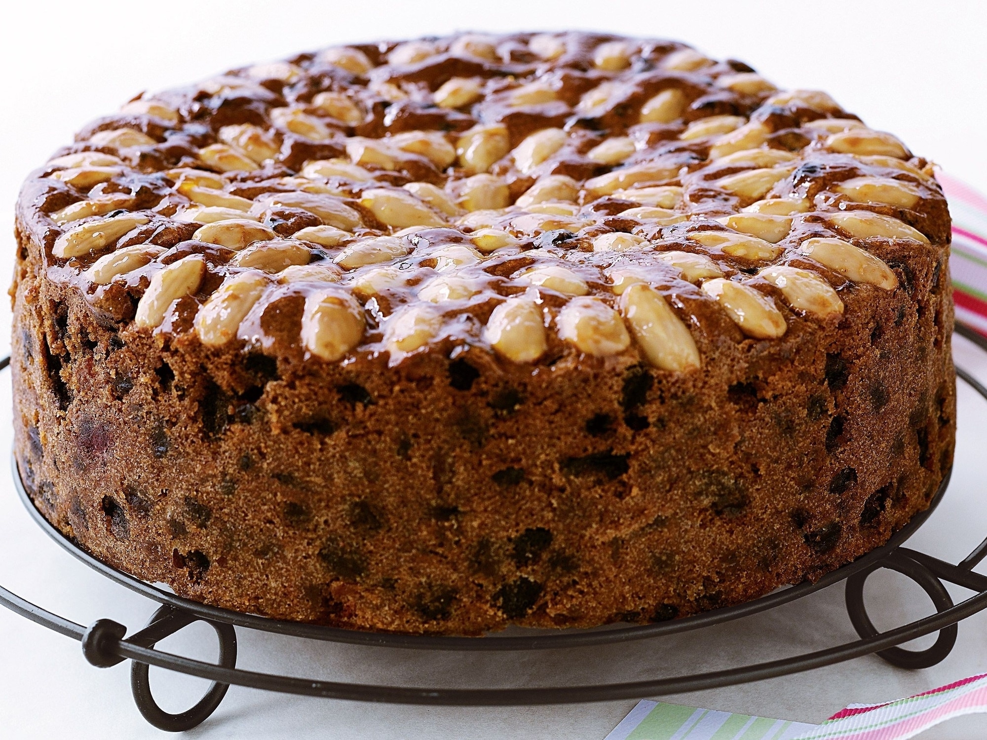 christmas cake, Raj style, with nuts topping