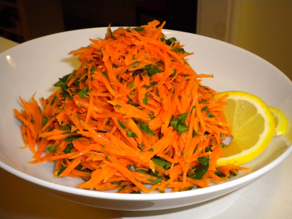 a plate of Gujarati carrot salad