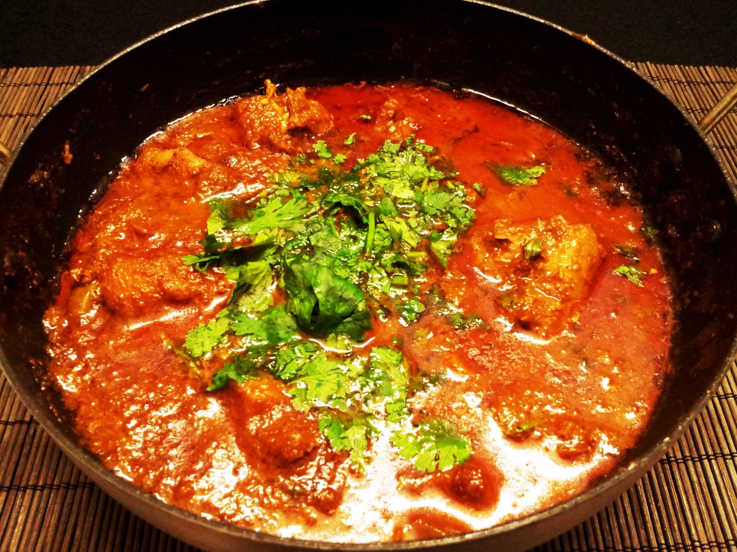 a bowl of southern chicken korma