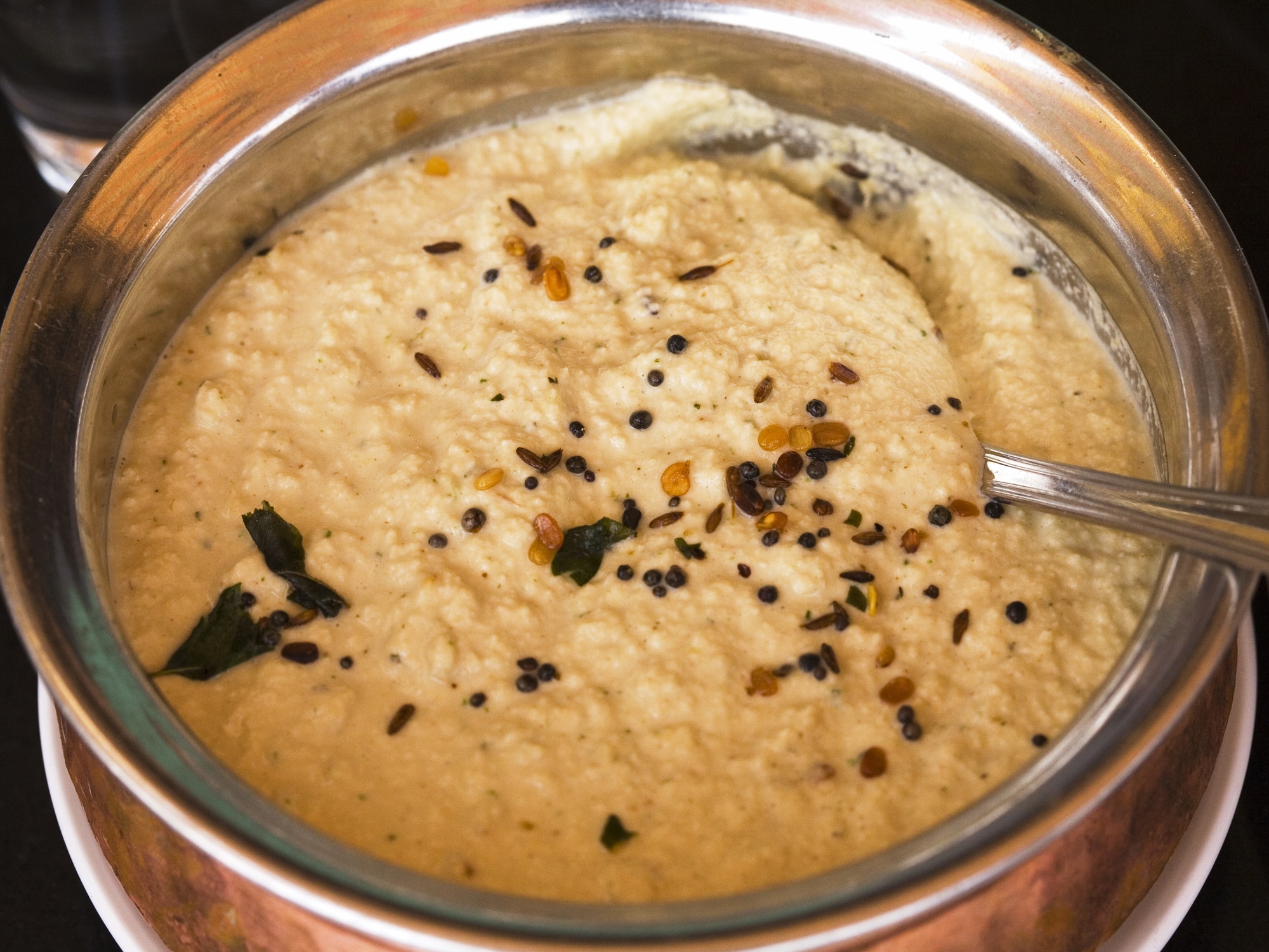 a bowl of coconut chutney