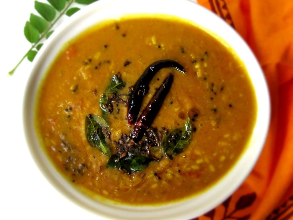 a bowl of tarka dal
