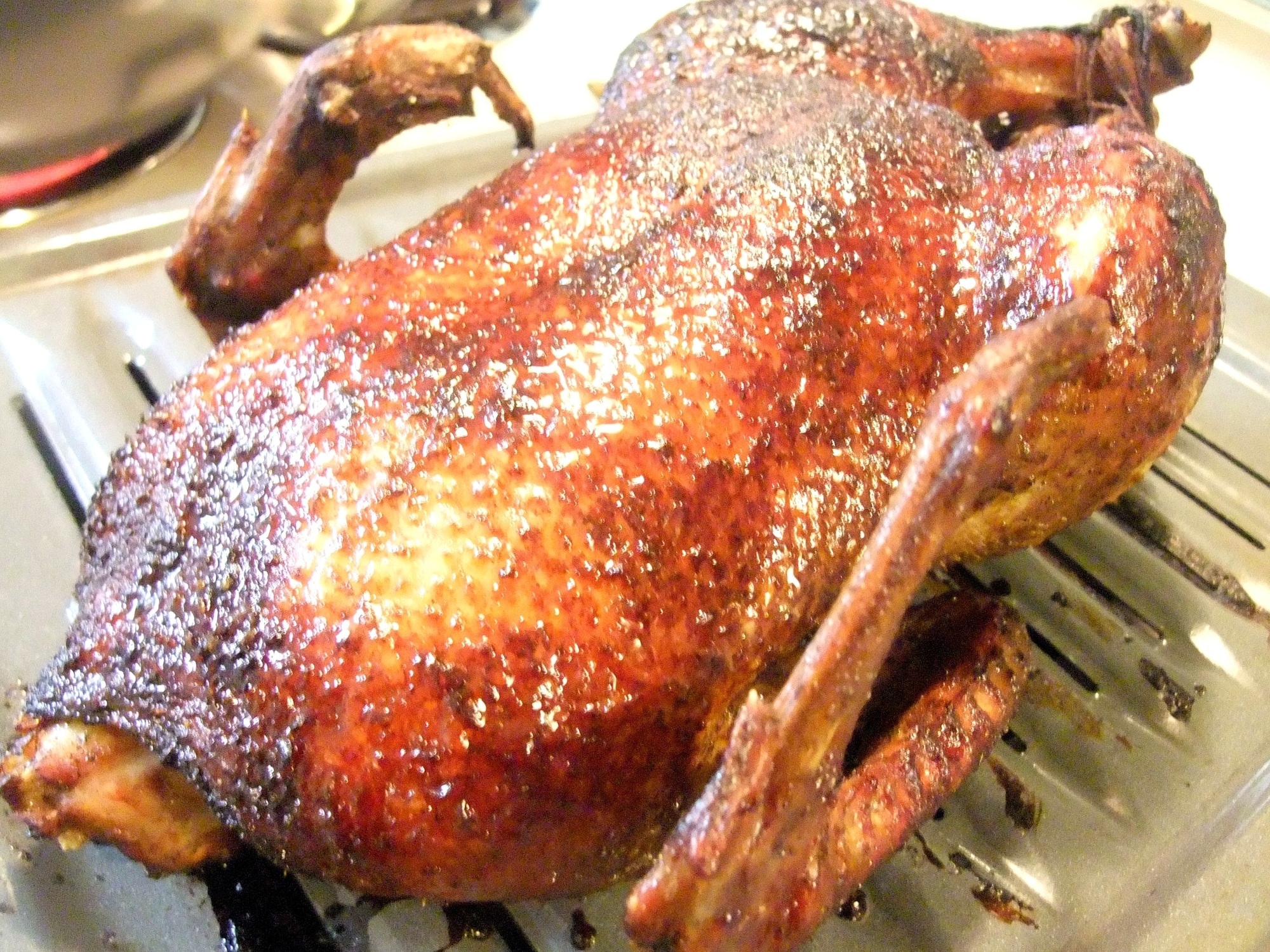 a whole slow-roasted duck recheado