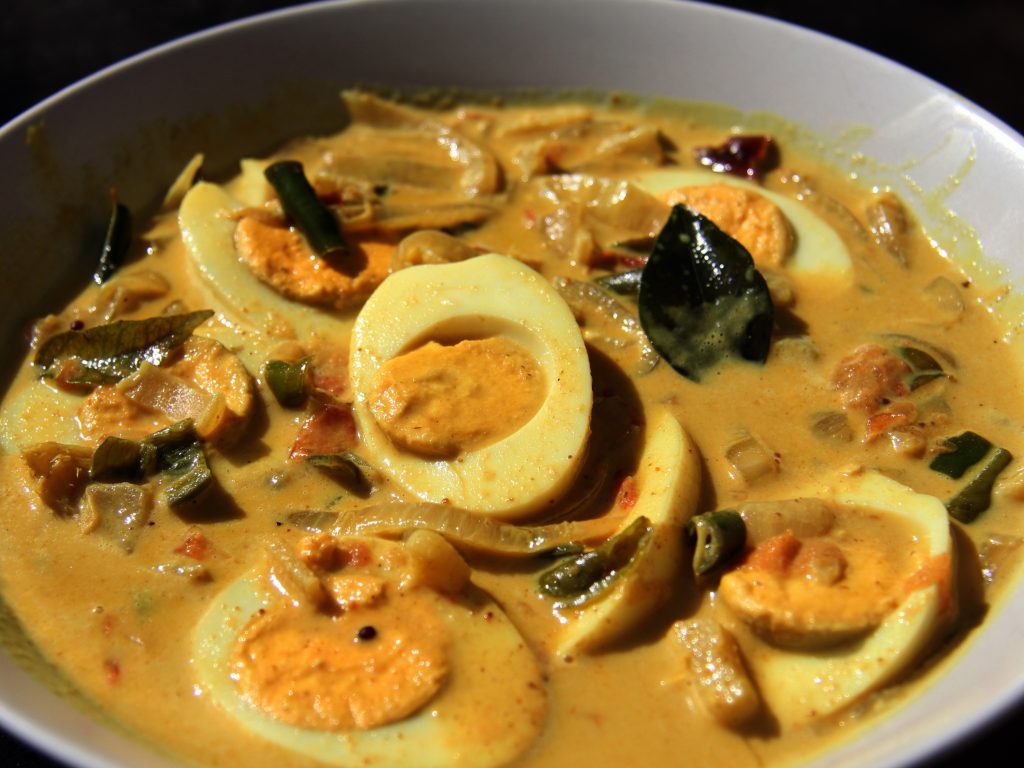 egg and coconut milk curry