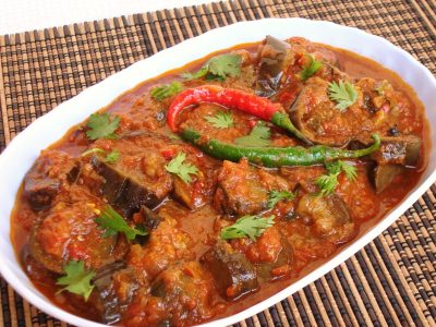 fried eggplant curry