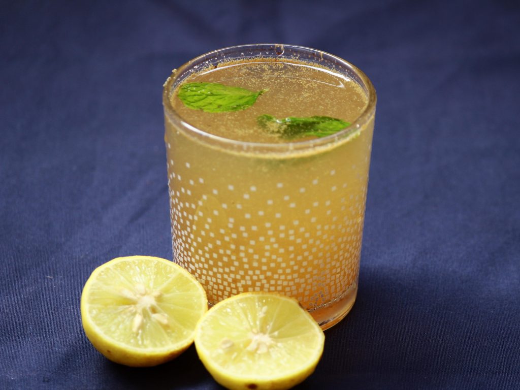 a glass of masala lemonade
