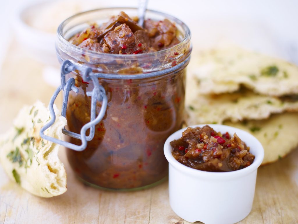 a jar of eggplant pickle