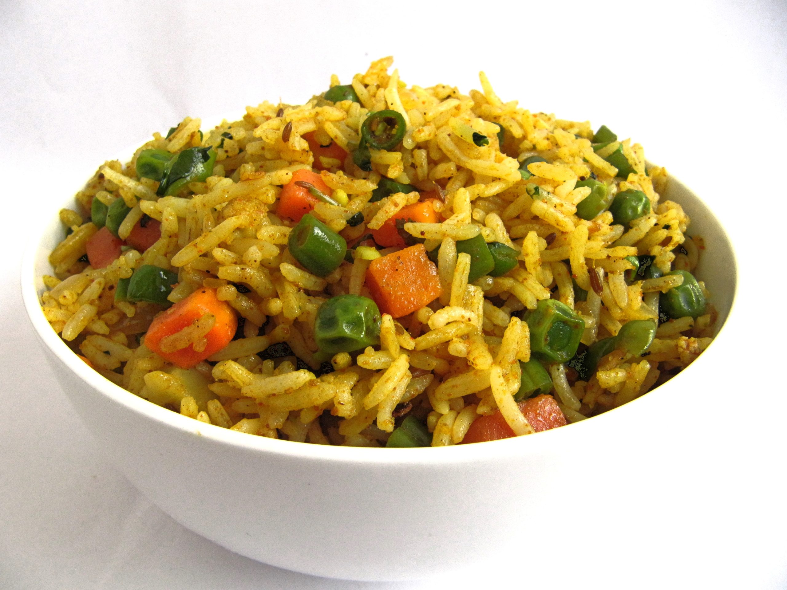a bowl of vegetable pulao