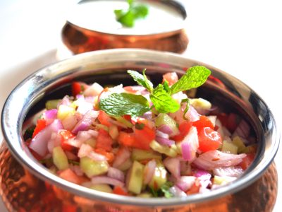 tomato, cucumber and onion salad